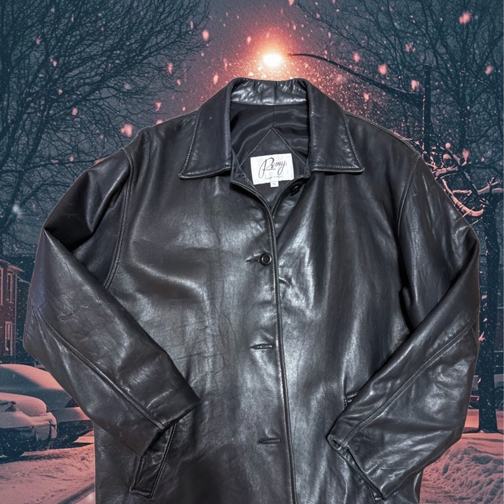 Vintage 80’s Premium American Leather by Remy Leather Black Jacket Size Small
